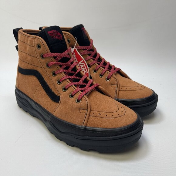 Vans Unisex Sk8-Hi Sentry Hiker Brown Black Suede Trainers Shoes Mid-Top Men 8.5 - Picture 1 of 15